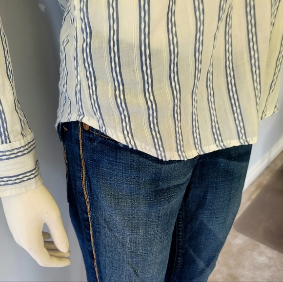 BRAND NEW! Zara Basic Collection Striped Colar Shirt Size XS - Picture 4 of 15